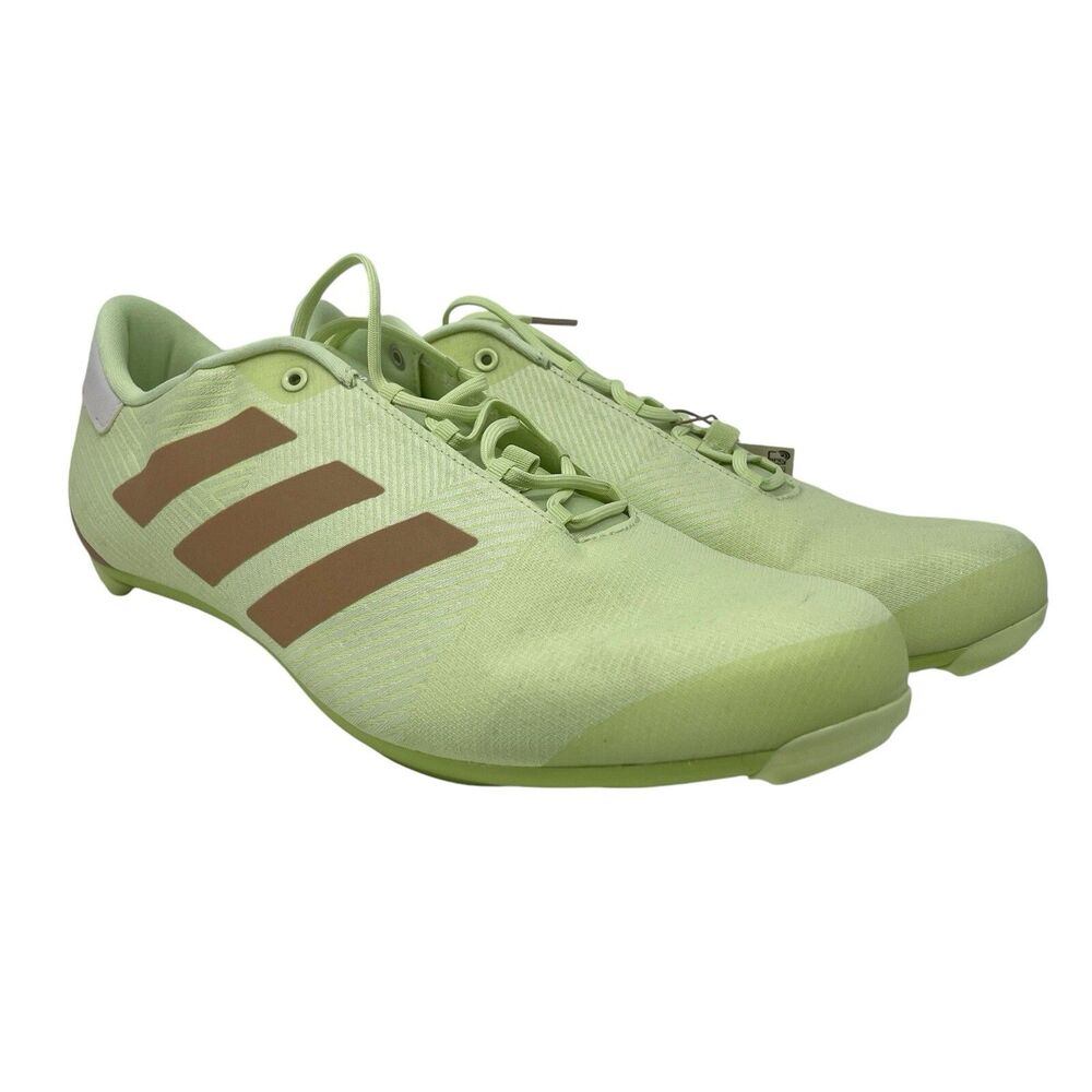 Adidas Mens Cycling The Road Shoe Lace Up Lime Pulse Green Copper  Size 11.5 New